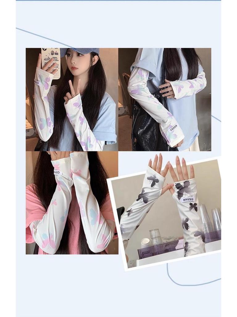 Women's Sun Protection Arm Sleeves - Thin Ice Silk, Anti-UV, Ideal for Cycling and Driving, 2025 New Style