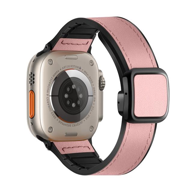 Strap for Apple Watch Band 45mm 44mm 49mm 42mm 40mm 41mm Magnetic Leather Bracelet Correa iWatch Series 9 8 7 6 5 4 3 SE Ultra 2