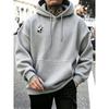 Unisex Loose Fit Hooded Sweatshirt Football Print Casual Streetwear