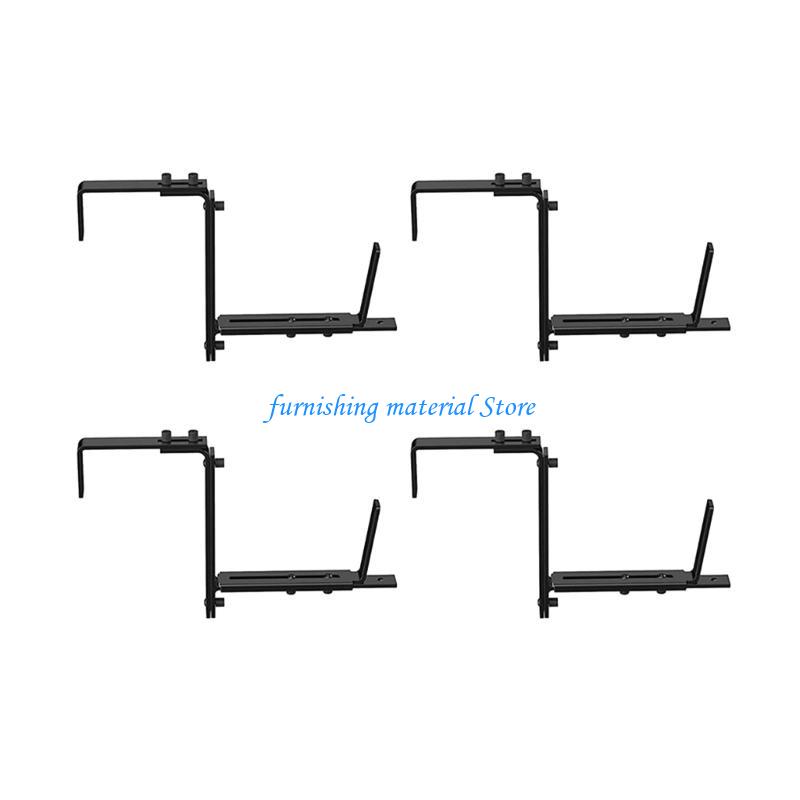Y5GD Upgrades Window Sill Planter Support set Expandable Metal Brackets set Outdoor Window Planter Mounting Brackets 4/6pcs