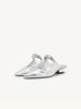 Fashion Punk Gothic Metal Buckle Low Heels Sandals Women 2024 New Pointed Toe Thick Heeled Summer Slippers Woman Platform Muller Shoes
