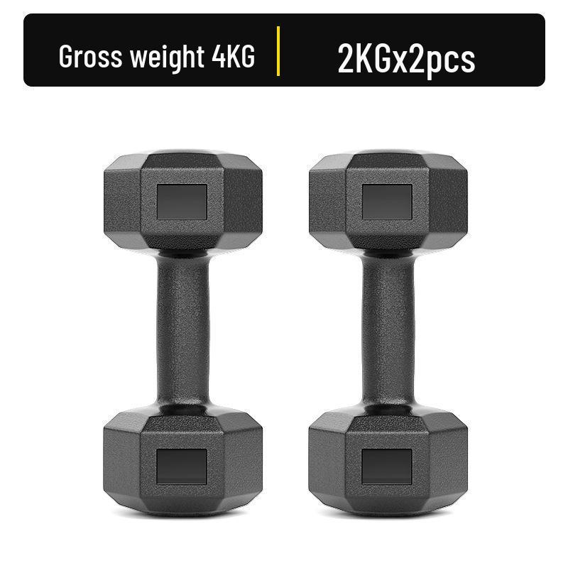 Hexagonal Eco-Friendly Dumbbell Pair for Men's and Women's Home Fitness
