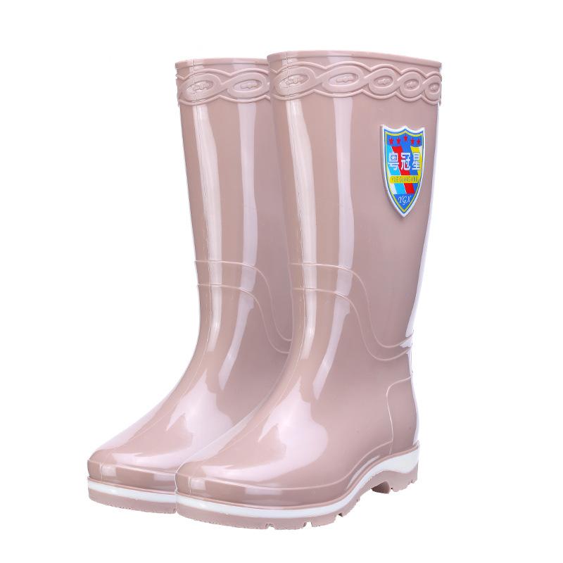 2025 new waterproof high rain boots for women, non-slip and wear-resistant adult water shoes for women