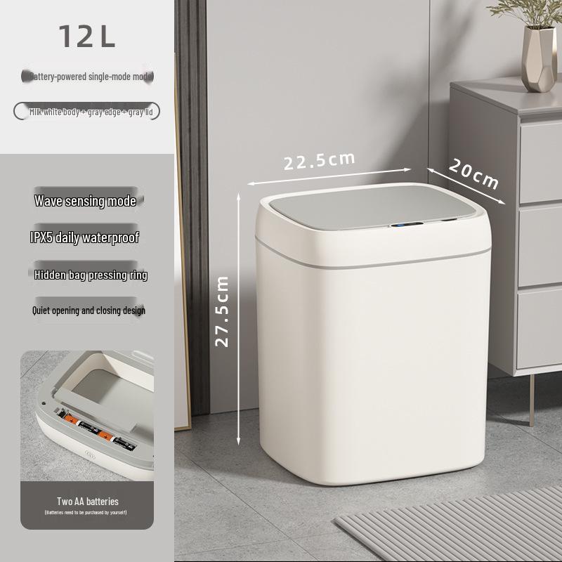 

2026 Modern Smart Trash Can: 14L Automatic Sensor with Sealed Odor Lock for Home Use