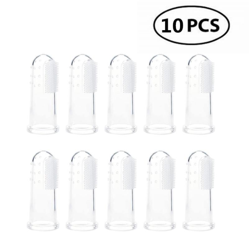 

10pcs Dog Tooth Brushing Kit Finger Toothbrush for Dogs Cat Puppy Toothbrushs Dog Toothbrushs for All Pets 5.5x1.7cm