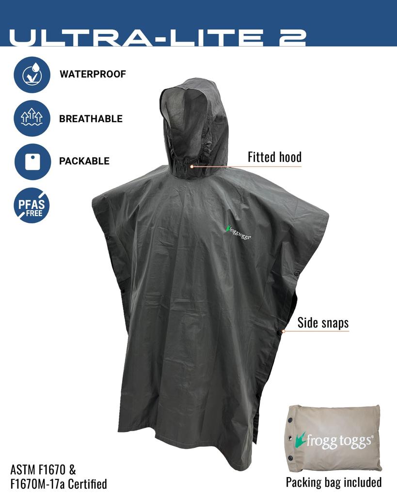 Raincoat Youth Black One Size [FROGG TOGGS] Women's (Carbon Black)