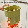 1pcs Kitchen sink filter basket, sink washing basin anti leak filter basin, one click press type grid drain storage rack