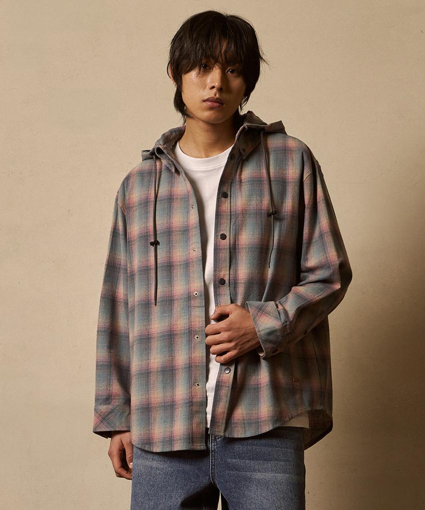 FDR Multi Check Over Hood Shirt_Mint