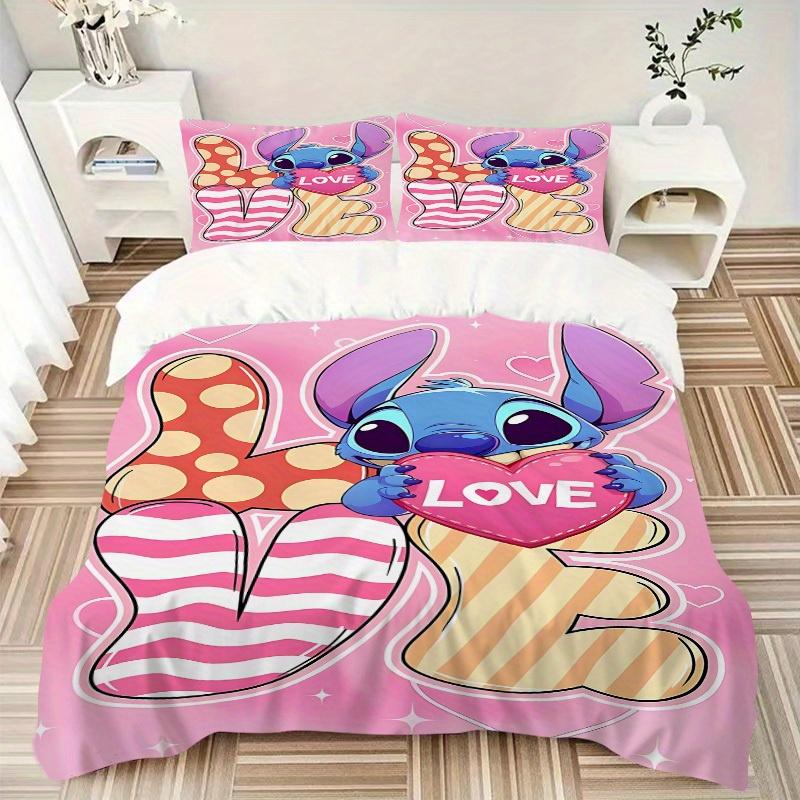 3pcs Stitch Printed Bedding Set,(Includes 1 Duvet Cover And 2 Pillowcases, Quilt Not Included) yy250814109