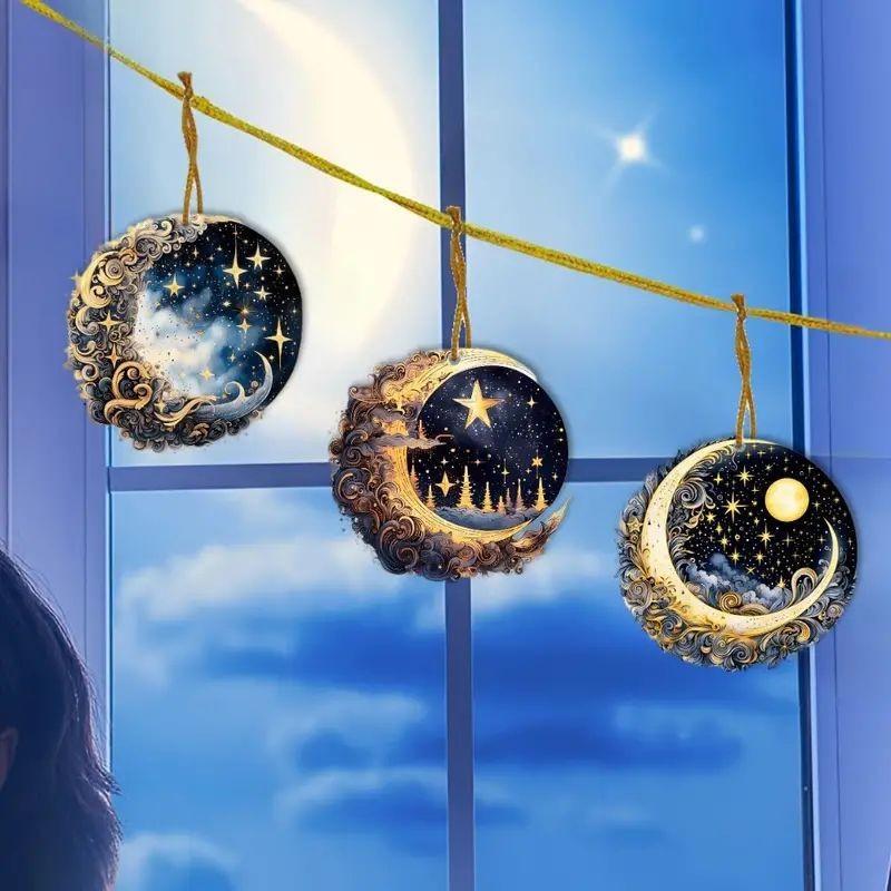 

Night Modern Acrylic Landscape Car Interior Decoration Pendant For Vehicles Stylish 1