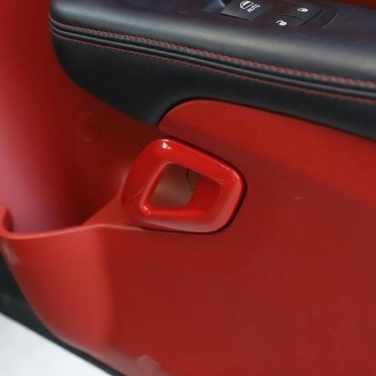 Red Car Inner Door Handle Cover Trim for Dodge Challenger 2011- Accessories