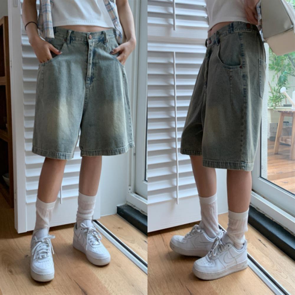 New ArrivalS Open Run Women S Vintage Half Denim pantS Back Banding Hip Mood wSh