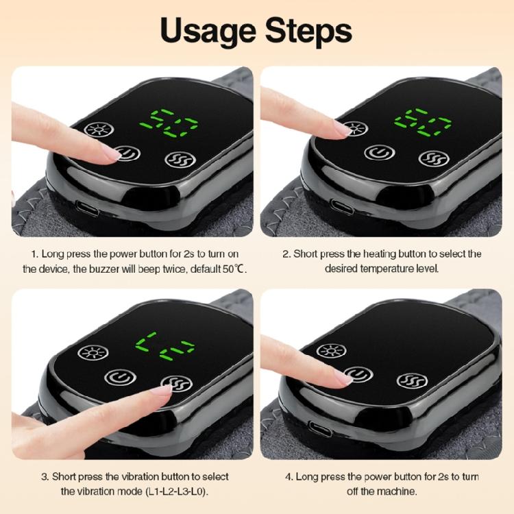 Portable Cervical Massagers Electric Heating Vibrations Mode 5Heat Option Rechargeable Battery For Shoulder Neck