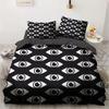 Mandala Duvet Cover Set Hamsa Hand with Inner Eye Evil Eyes Eastern Art Print Twin Bedding Set Teens King Polyester Quilt Cover