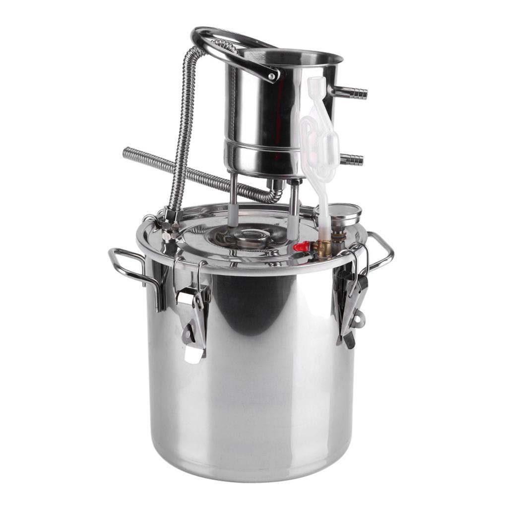Small Home Brew Stainless Steel Boiler Wine Making Device Kit Water Distiller Equipment
