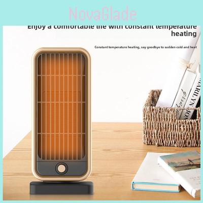 Small Desktop Warm Air Blower With Air Circulation And Tilt Over Safety For Living Room