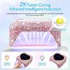 72W Cordless UV Nail Lamp Rechargeable 30 LEDs Nail Dryer UV Light Cabin Professional Nail Art Manicure Tools for Home and Salon
