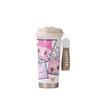 Labub 304 Stainless Steel Thermos Cup Cartoon Pattern Portable Lily of the Valley Cup Girls High Value with Straw Fashion