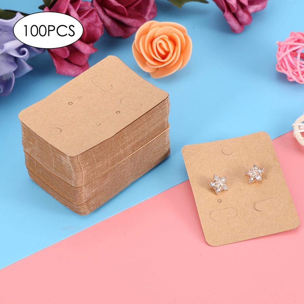 Jewelry Display Storage Paper Cards Earring Ear Stud Necklace Hairpin Hanging Card