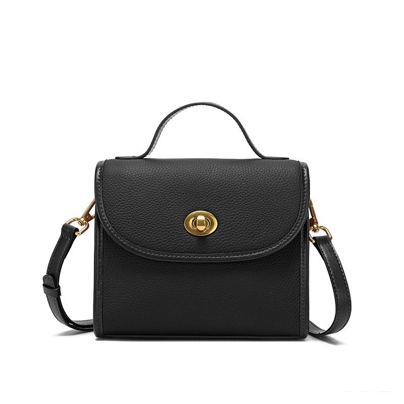Leather Women's Bag Women's New Versatile Fashion Small Square Bag High-end Messenger Bag Women's Cowhide Handbag