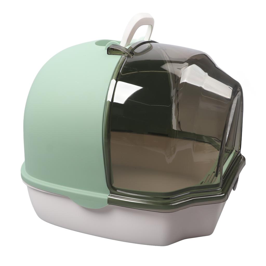 Enclosed Cat Litter Box Double Doors Large Space Splash Proof Odor Removal Portable Kitty Litter