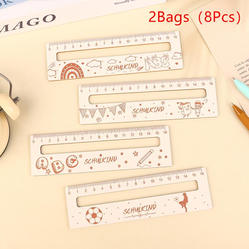 Wooden Size Children'S Learning Ruler For Back To School Season Children'S Commendation Gift For Back To School Season