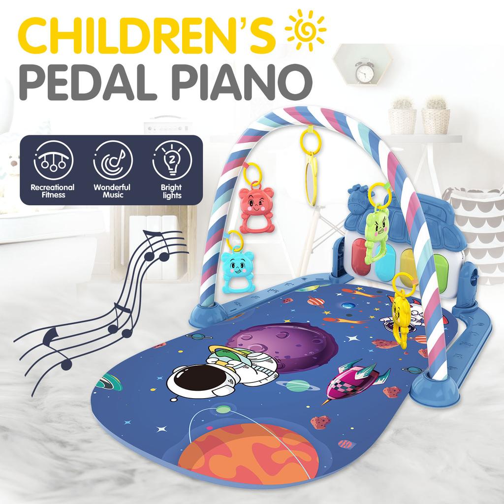 Baby Fitness Stand Music Pedal Piano Toy Newborn Baby Piano Game Pad Pedal Piano Climbing Pad
