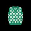 Montagut Kids' V-Neck Checkerboard Knit Vest