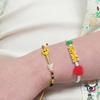 BONBEAU Kitsch Motives Charm Beads Knot Bracelet Kitsch Smile Teddy Bear Charm Beads Thread Bracelet Knot Bracelet