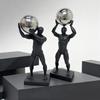 Abstract Moving Figure Resin Figurine Gymnastic Ball-carrying Figure Sculpture Handicraft Display Home Decoration Item