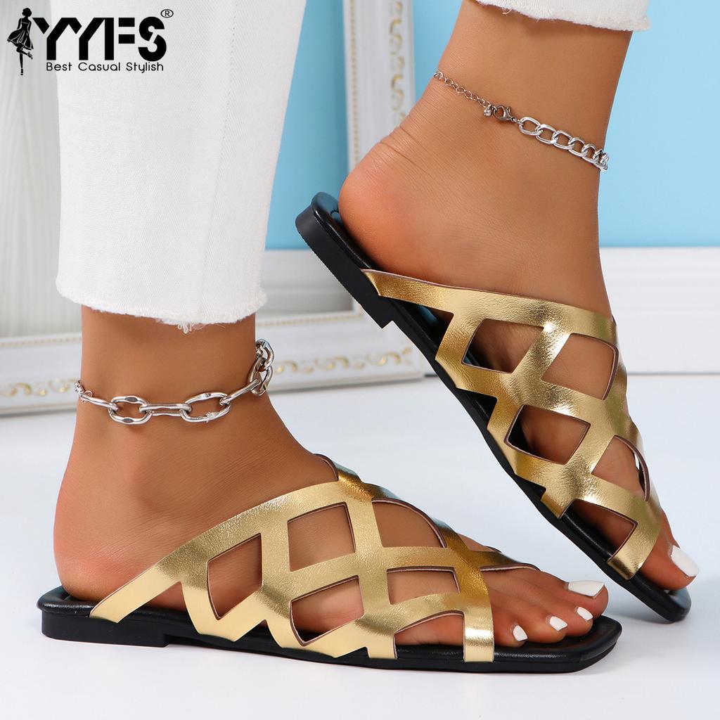 New Women Summer Slippers Fashion Open Toe Low Heel Slippers Ladies Summer Casual Shoes