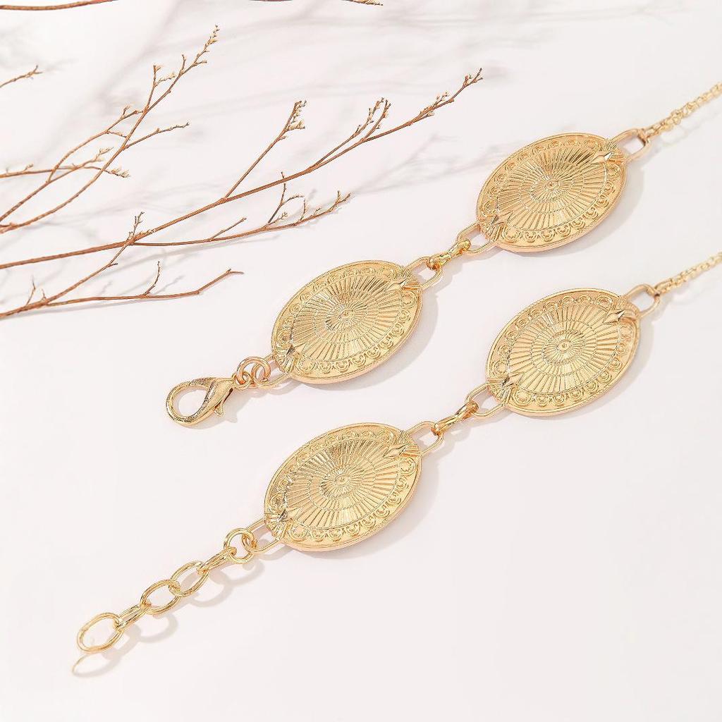 Muschel Oval Gürtel: Europäische & Amerikanische Legierung Taillenkette für Jumpsuits