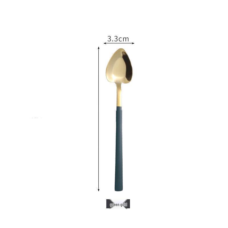 Heart-Shaped Long Handle Dessert Spoon