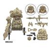 MOC Militärsoldaten Mini Anime Action-Figuren Waffen Roboter Mecha Bausteine Ziegel DIY Spielzeug für Kinder Geschenk