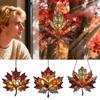 Acrylic Maple Leaves Window Hanging Wall Decorations Pendant Autumn Decor Maple Leaves Stained Fall Decoration Acrylic Wall Art