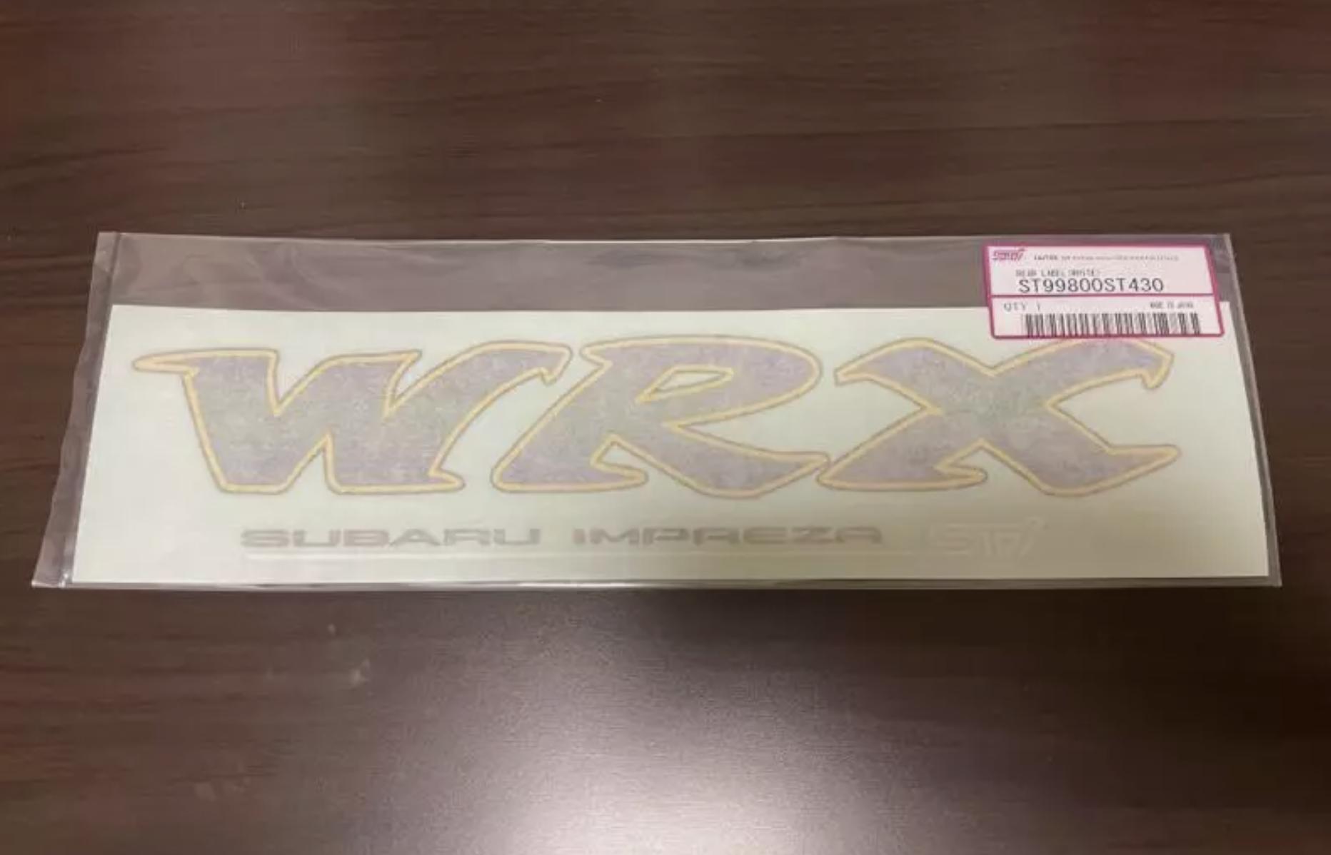 

Subaru Genuine GC8 Impreza WRX STI Rear Trunk Decal Sticker ST99800ST430 F/S