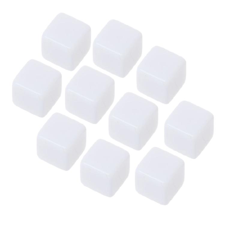 

10Pcs 16mm/18mm/20mm White Blank Square Corner Mathematical Tools Kid Toys/Games 18mm