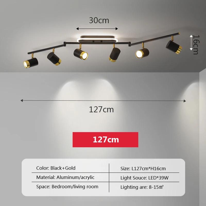 Nordic Strip LED Multihead Ceiling Lamp Spotlights For Hall Living Room Bedroom Balcony Corridor Cloakroom Decor Lights Fixtures
