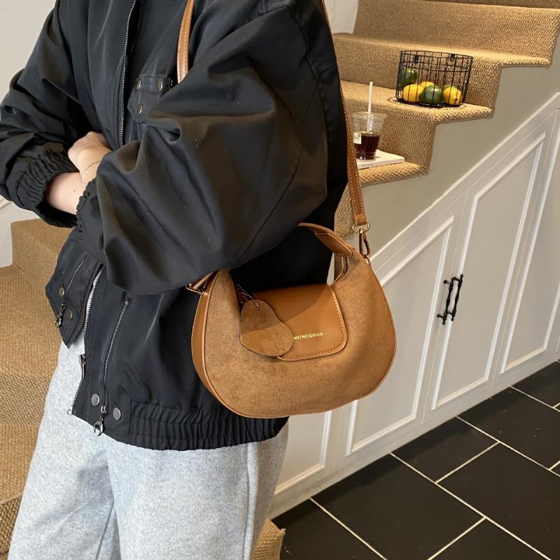 תיק רטרו בצורת סהר, תיק קרוסבודי פשוט לנסיעות לעבודה, תיק יד אופנתי