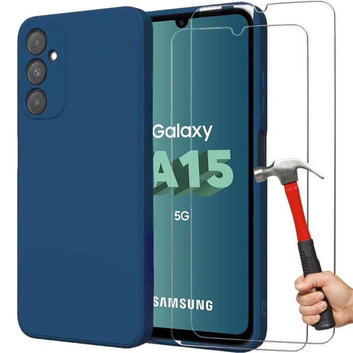 Coque de Protection - Samsung - Galaxy A15 5G - Ultra Slim - Anti-Rayures - Bleu Marine