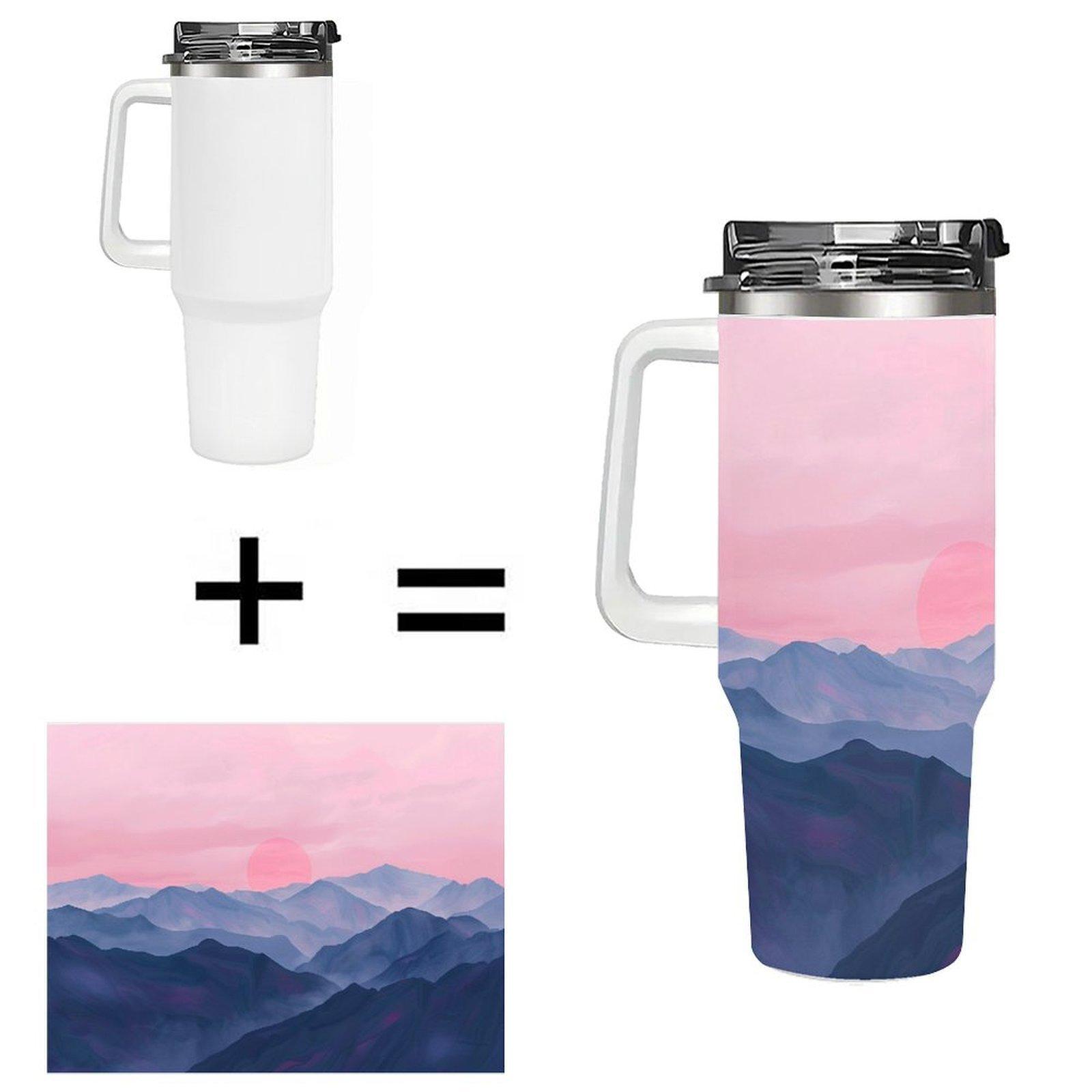 Drop Shipping 40oz Blank Stainless Steel Tumbler Sublimation Handled Cup for Cycling Sports Water Drinking Supply 40oz(1133.98g)