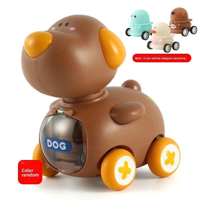 Childrens Dog Duck Dinosaur Inertia Toy Car With Ejector And Sliding Action For Developmental Play