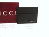 Authentic Logo Black Leather Credit Card Holder #b029  Open Box
