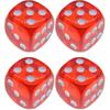 Ensemble de dés à 6 faces Dés Arrondis Couleur Translucide Dés de Jeu de Société Enseignement Mathématiques Ensemble de dés (10 Pièces Rouge) Deux