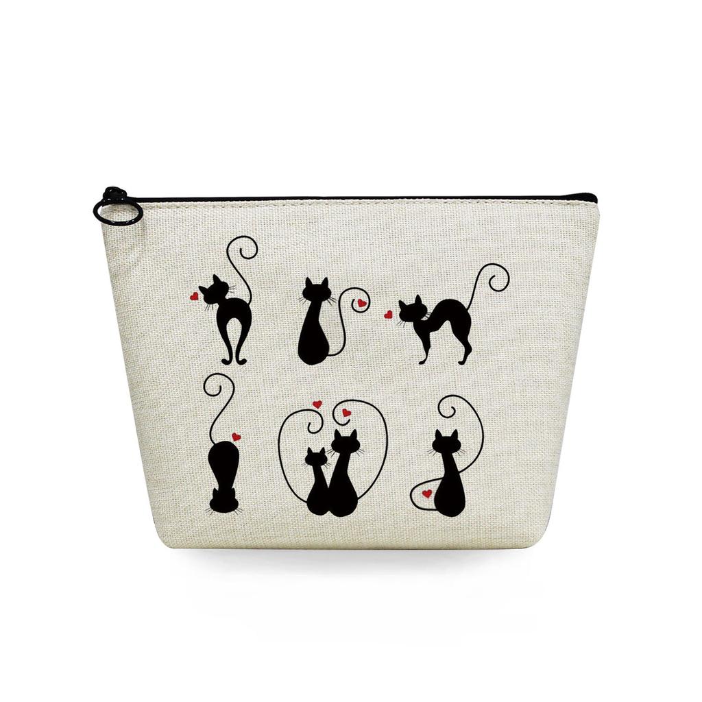 Women Cat Print Cosmetic Bag Toiletries Organize Travel Storage Case 6744