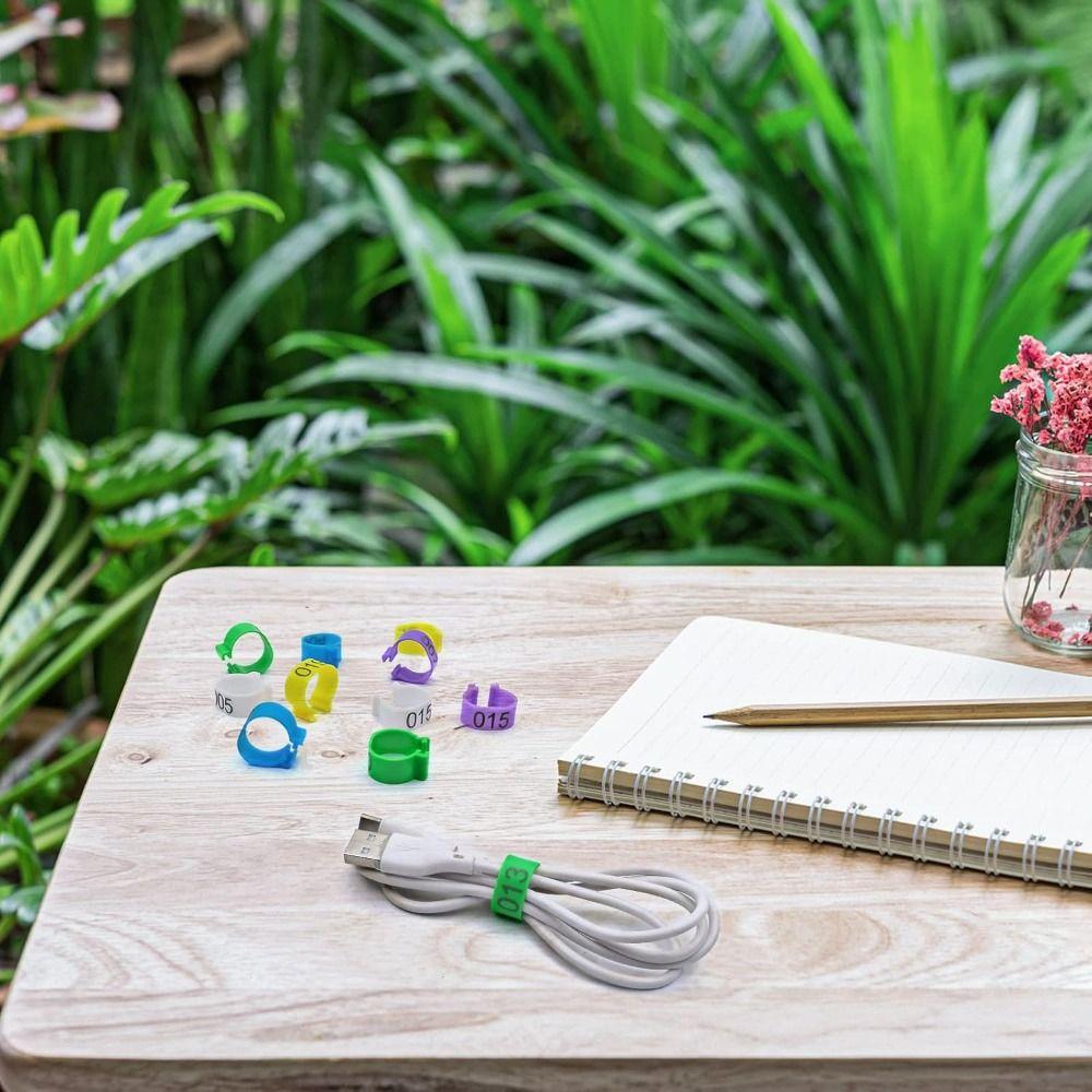 100pcs Plastic Poultry Ankle Bands Mixed Colour Bird Leg Sign Rings  Chicken Identification