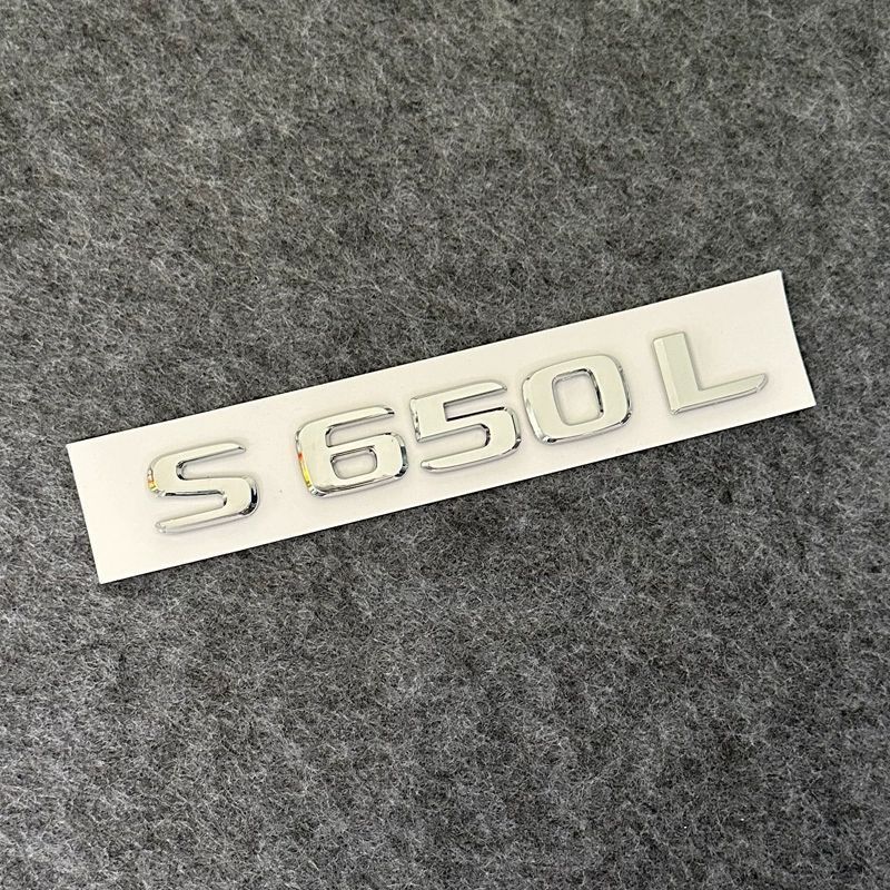 ABS Black Chrome Letters 3D Car Trunk Letters Badge For Mercedes Benz S320L 350L 450L 500L 560L 650 680 Logo Sticker Accessories