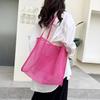 Mesh Hollow Out Tote Bag Women  Trendy Women's Handbag Sandy Beach Shoulder Bag Large Capacity Canvas Shoping Girl Tote sac
