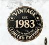Vintage  Limited Edition Round Metal Sign Retro Aged to Perfection Wall Decor for Bar Cafe Home