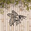 1 Stück Metallbiene Wandkunst, Eisenbiene Außengarten Skulptur, Terrassen Zaun Dekoration für Wohnzimmer Balkon Innen Haus
